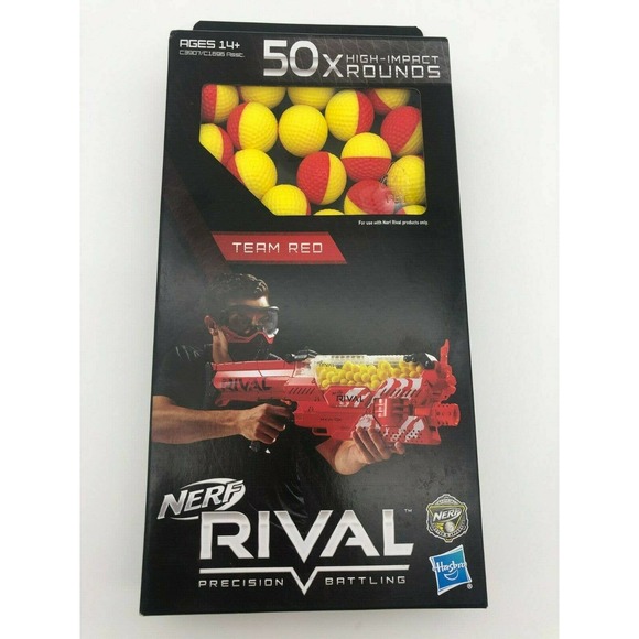Nerf Rival Precision Battling High Impact Rounds Red 50 Count - Picture 1 of 12